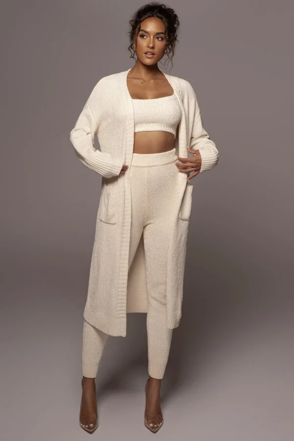 JLUXLABEL Ivory Juniper Chenille Sweater Pant