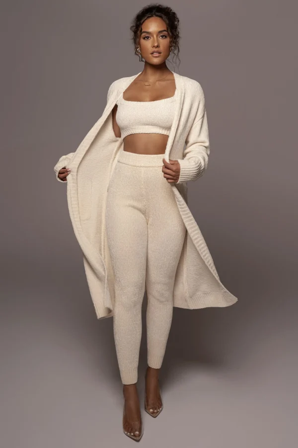 JLUXLABEL Ivory Juniper Chenille Sweater Pant