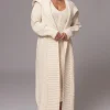 JLUXLABEL Ivory Malinda Sweater Knit Cardigan