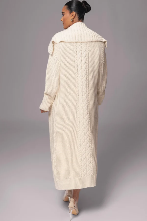 JLUXLABEL Ivory Malinda Sweater Knit Cardigan