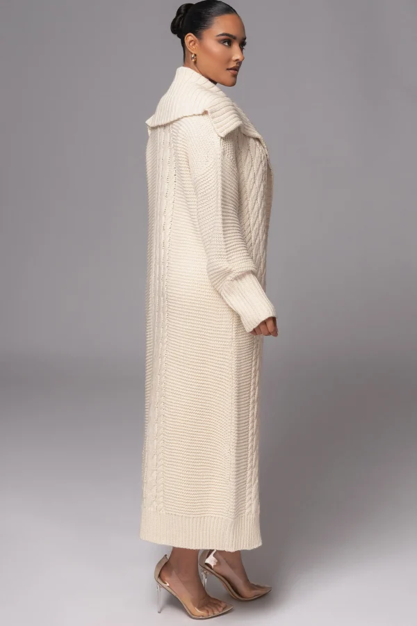 JLUXLABEL Ivory Malinda Sweater Knit Cardigan