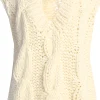JLUXLABEL Ivory Mari Cable Knit Vest