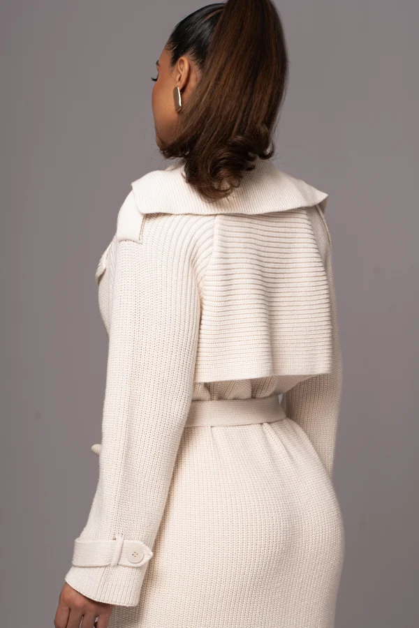 JLUXLABEL Ivory Maxinne Knit Coat