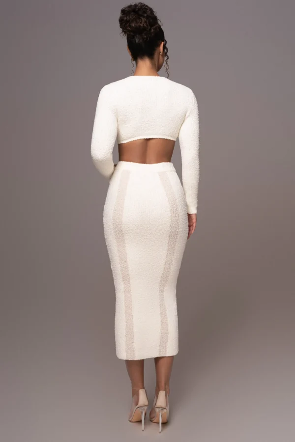JLUXLABEL Ivory Moments Sweater Knit Skirt Set