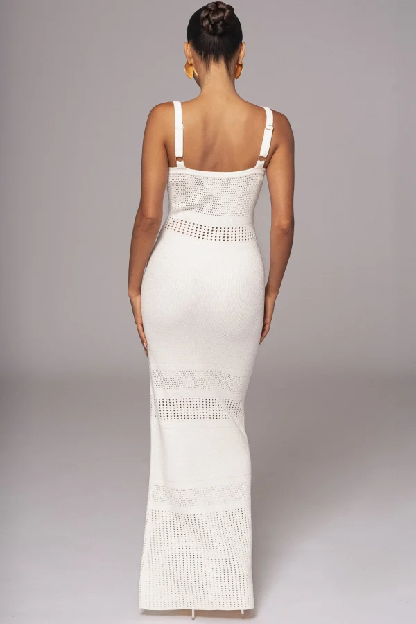 JLUXLABEL Ivory Palm Springs Knit Maxi Dress