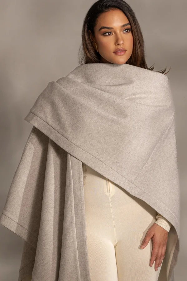 JLUXLABEL Ivory Park City Reversible Shawl