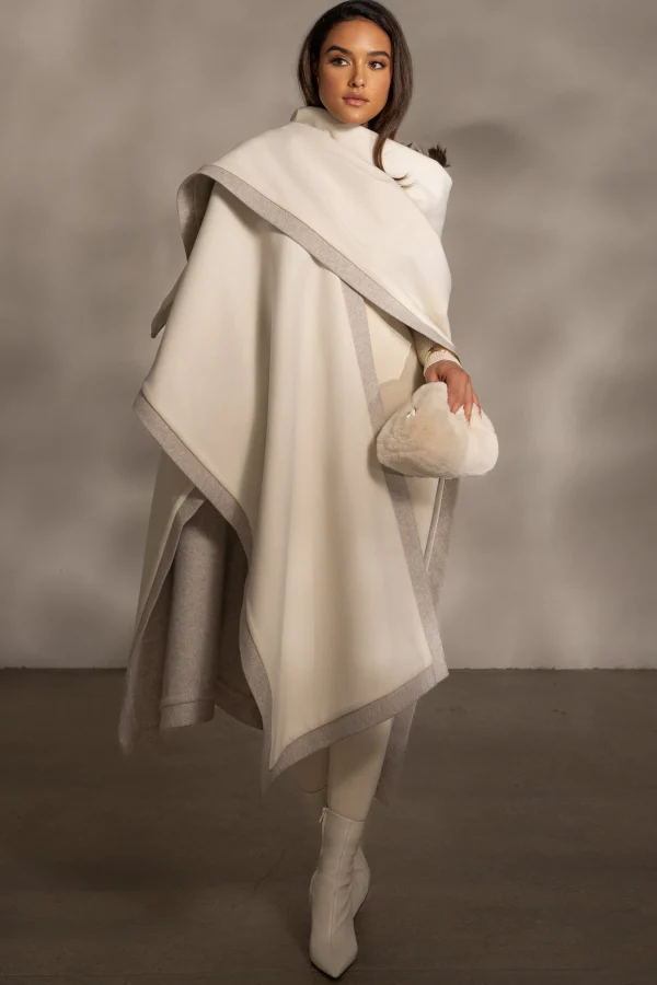 JLUXLABEL Ivory Park City Reversible Shawl