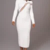 JLUXLABEL Ivory Toni Knit Maxi Dress