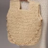 JLUXLABEL Ivory Tropica Handbag