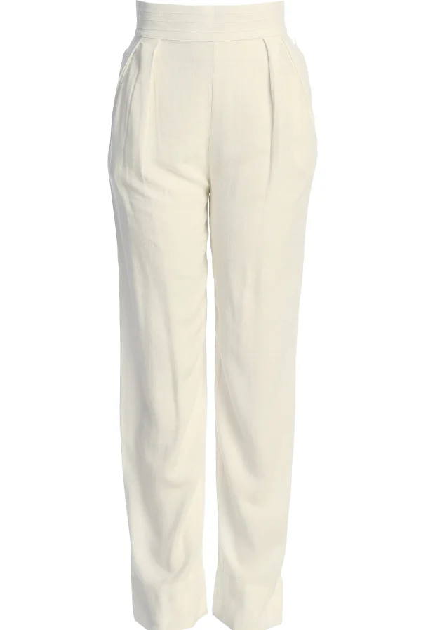 JLUXLABEL Ivory Villa Views Linen Trousers
