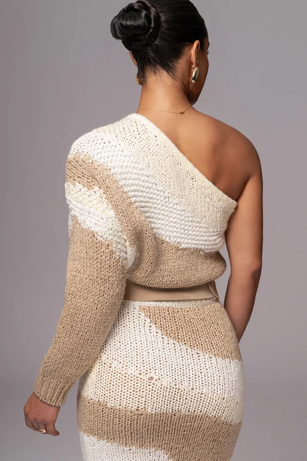 JLUXLABEL Ivory/Beige Hazel Sweater Knit Top
