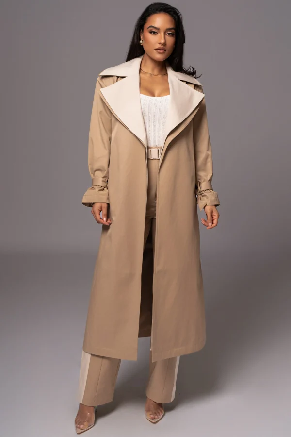 JLUXLABEL Khaki Shona Oversized Coat