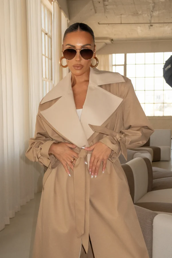 JLUXLABEL Khaki Shona Oversized Coat