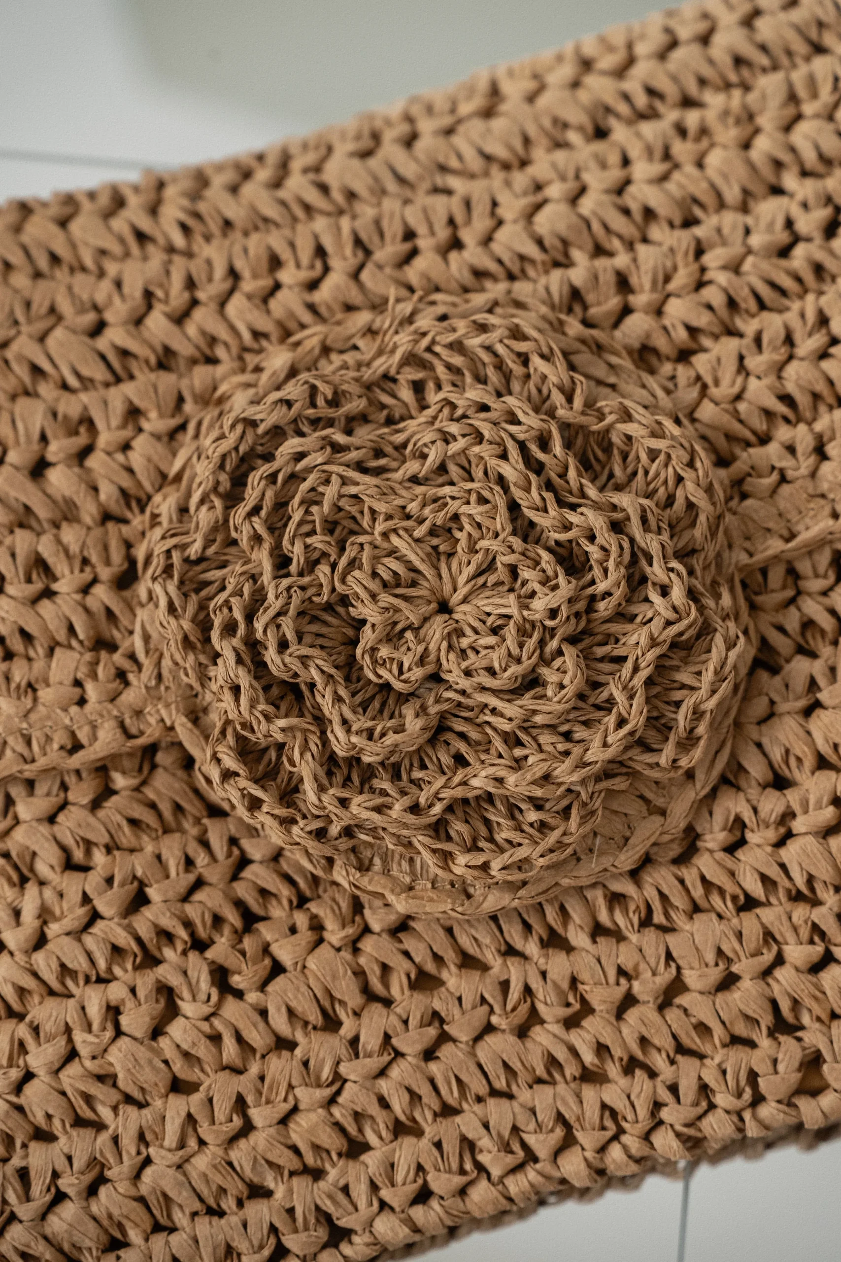 khaki_woven_rose_clutch_1.webp JLUXLABEL Khaki Woven Rose Clutch