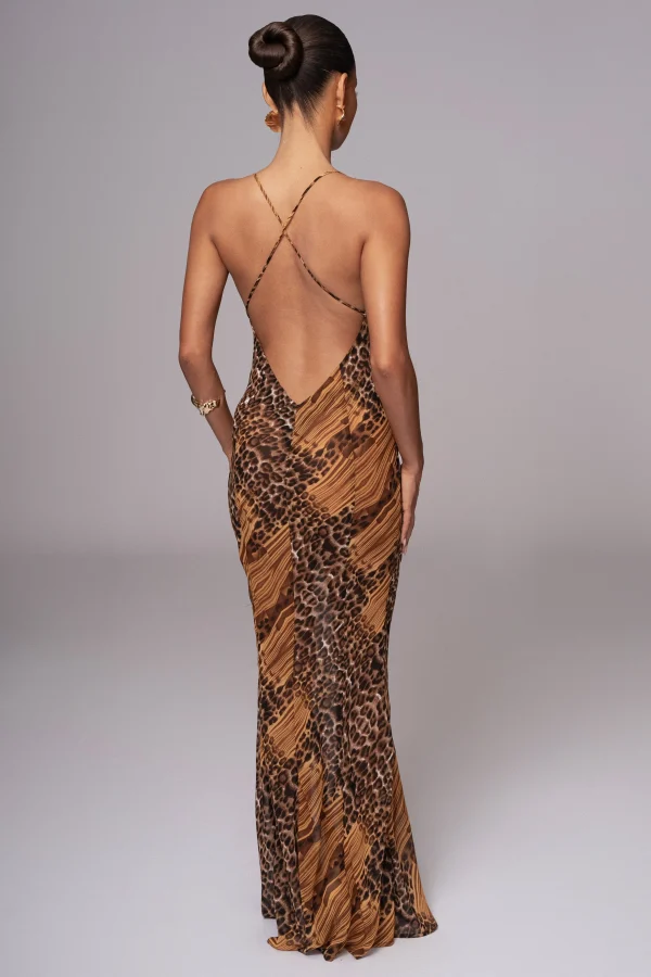 JLUXLABEL Leopard Print Keily Maxi Dress
