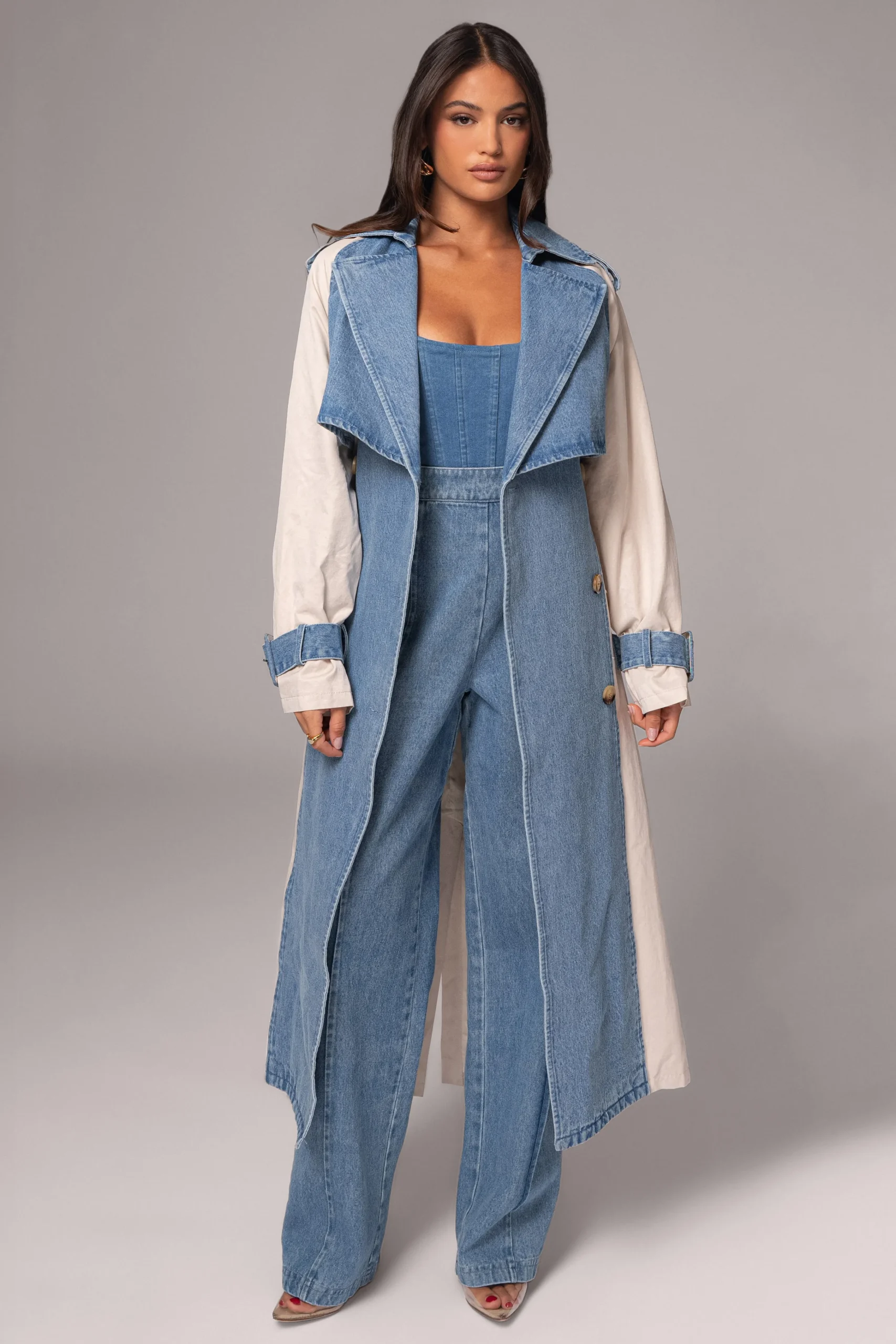 light_wash_denim_leighton_3.webp JLUXLABEL Light Wash Denim Leighton Belted Contrast Coat