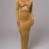 JLUXLABEL Lime Soiree Cutout Maxi Dress