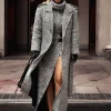 JLUXLABEL Lt. Grey Savannah Belted Tweed Coat