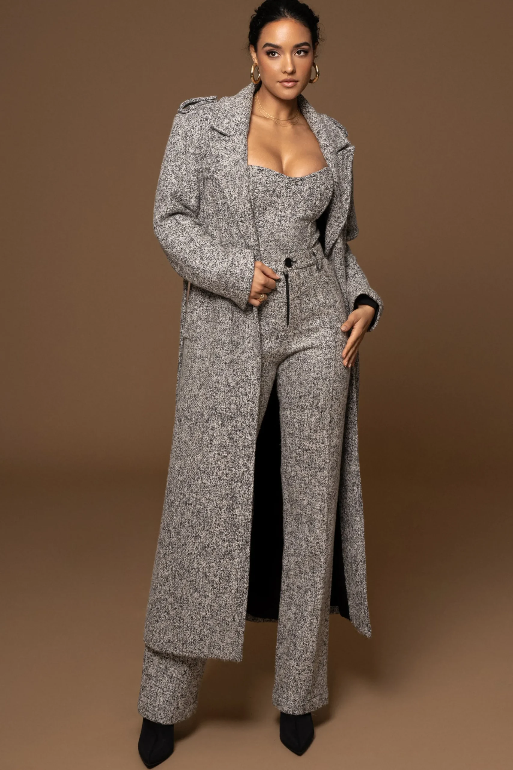 lt_grey_stay_sharp_tweed__11.webp JLUXLABEL Lt. Grey Stay Sharp Tweed Trouser