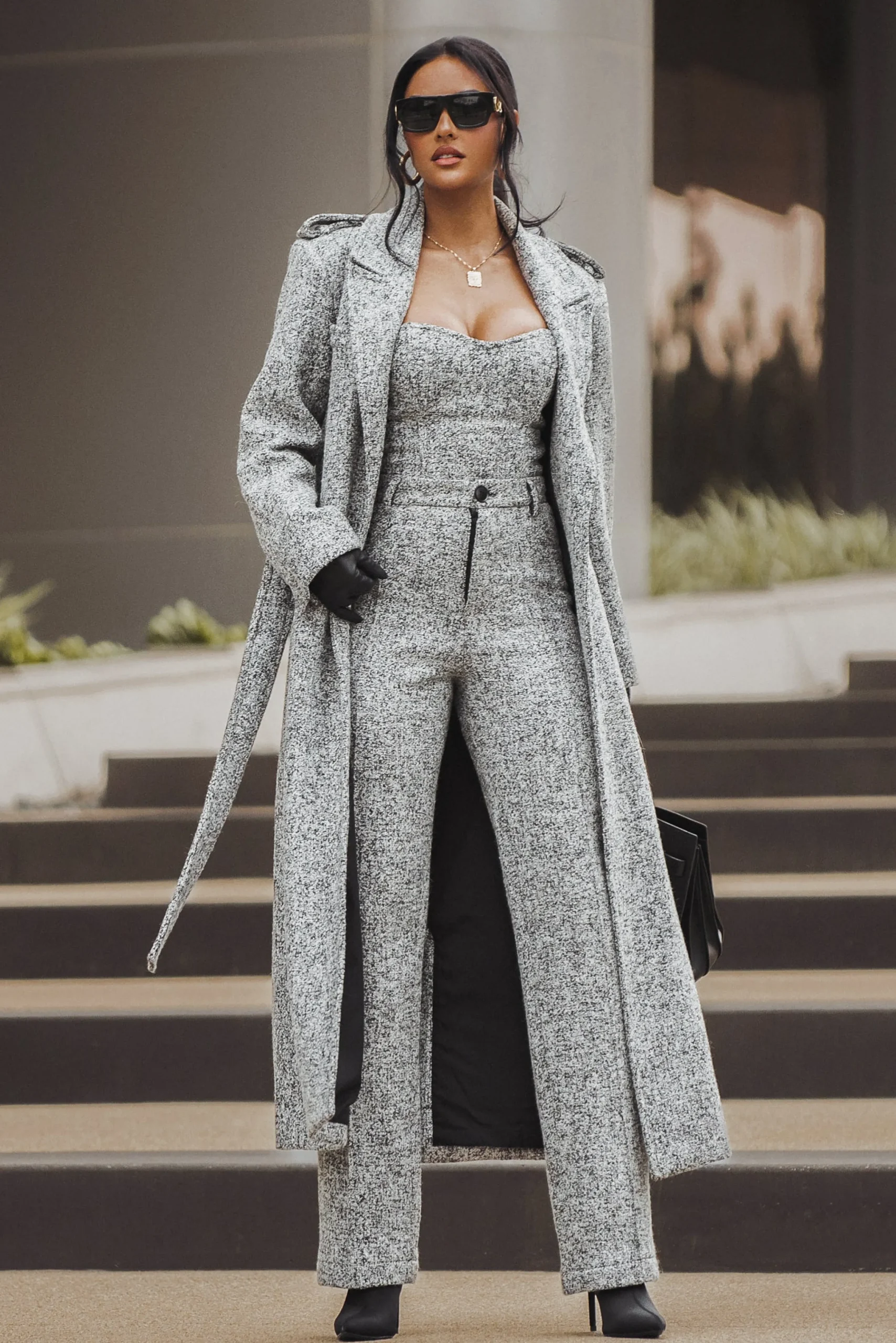 lt_grey_stay_sharp_tweed__2.webp JLUXLABEL Lt. Grey Stay Sharp Tweed Trouser