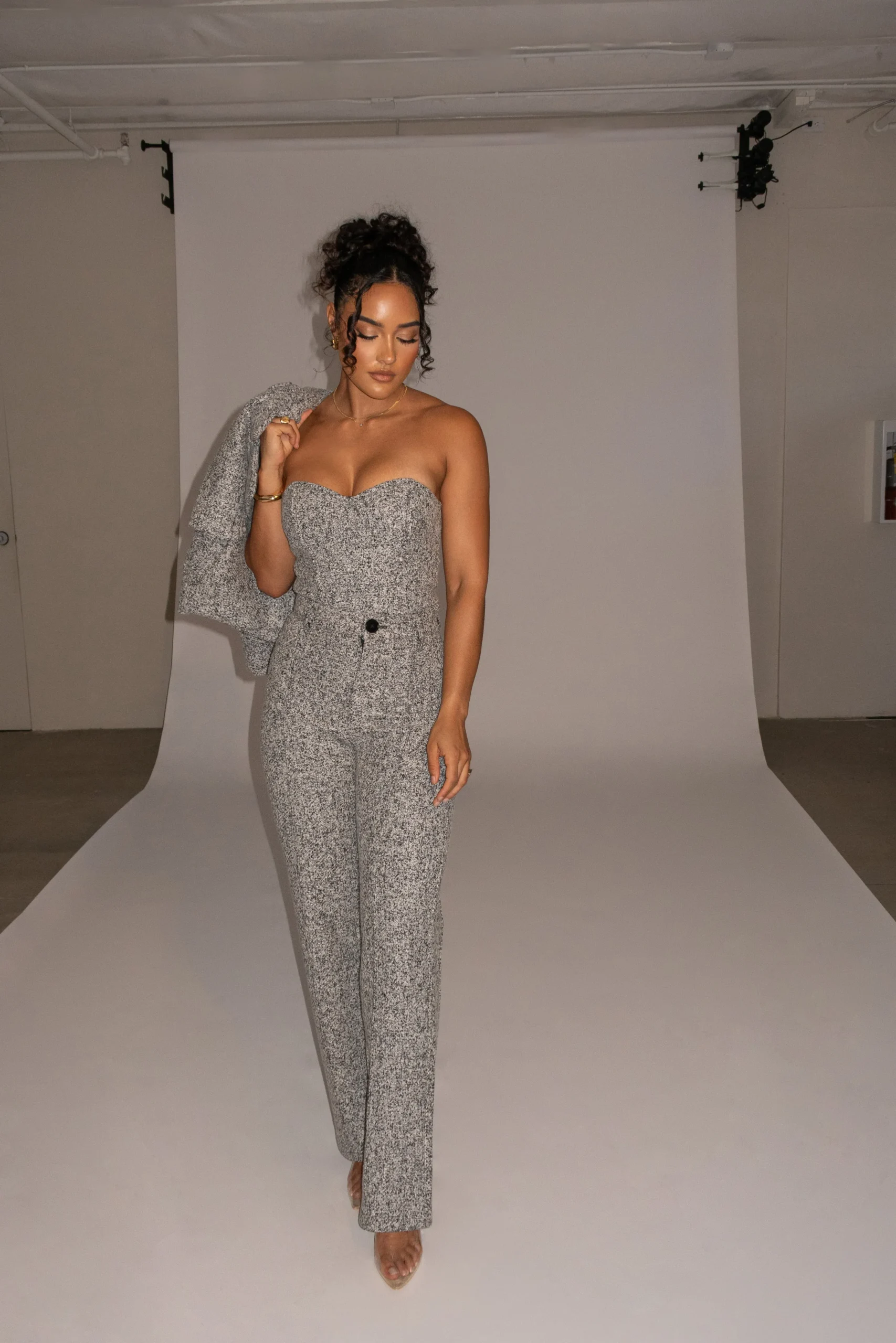 lt_grey_stay_sharp_tweed__3.webp JLUXLABEL Lt. Grey Stay Sharp Tweed Trouser