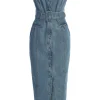 JLUXLABEL Medium Wash Celene Denim Maxi Dress