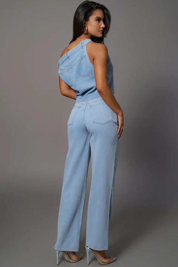 JLUXLABEL Medium Wash Denim Aline Jeans