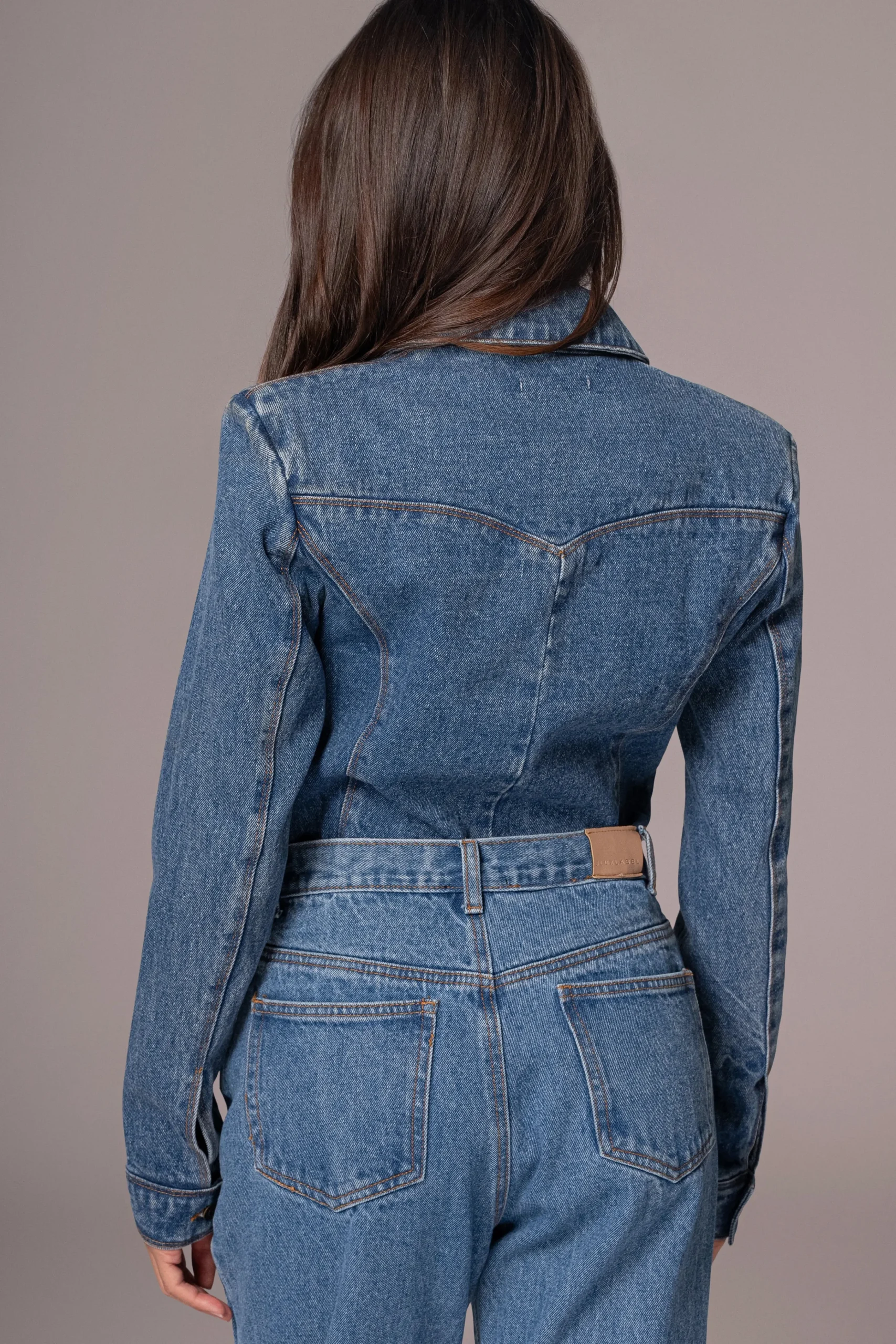 medium_wash_dominica_stru_21.webp JLUXLABEL Medium Wash Dominica Structured Denim Bodysuit