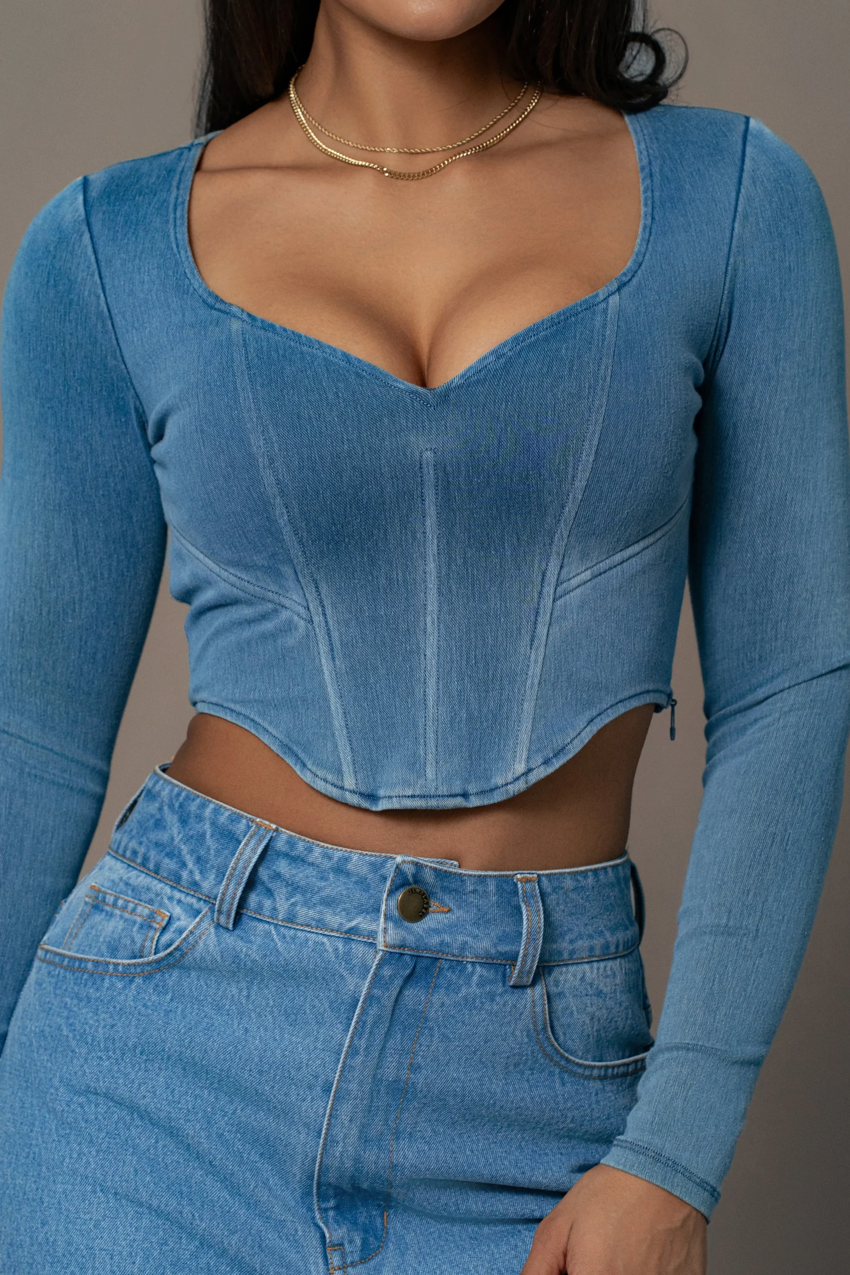 medium_wash_tesa_sweethea_3.webp JLUXLABEL Medium Wash Tesa Sweetheart Denim Top