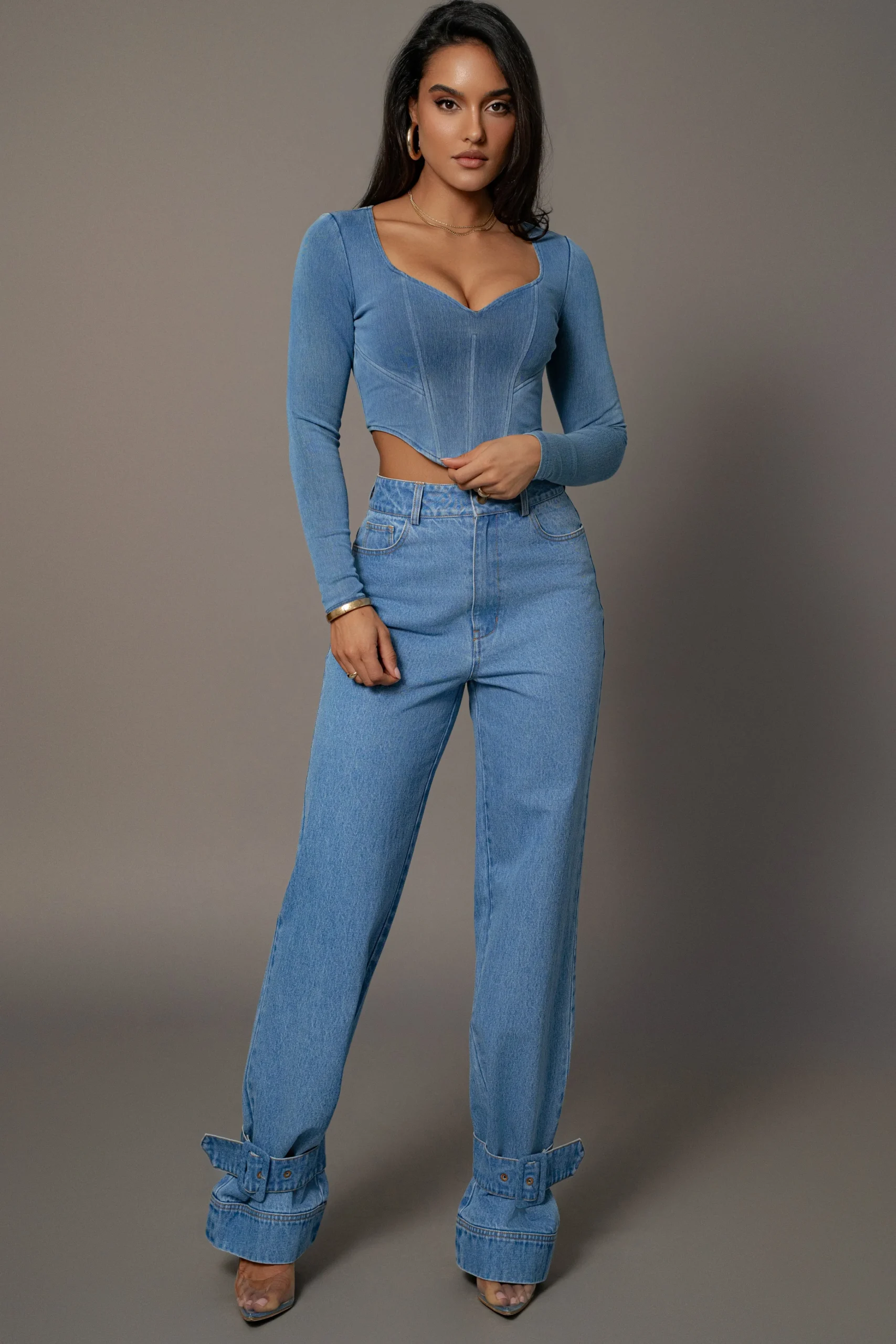 medium_wash_tesa_sweethea_4.webp JLUXLABEL Medium Wash Tesa Sweetheart Denim Top