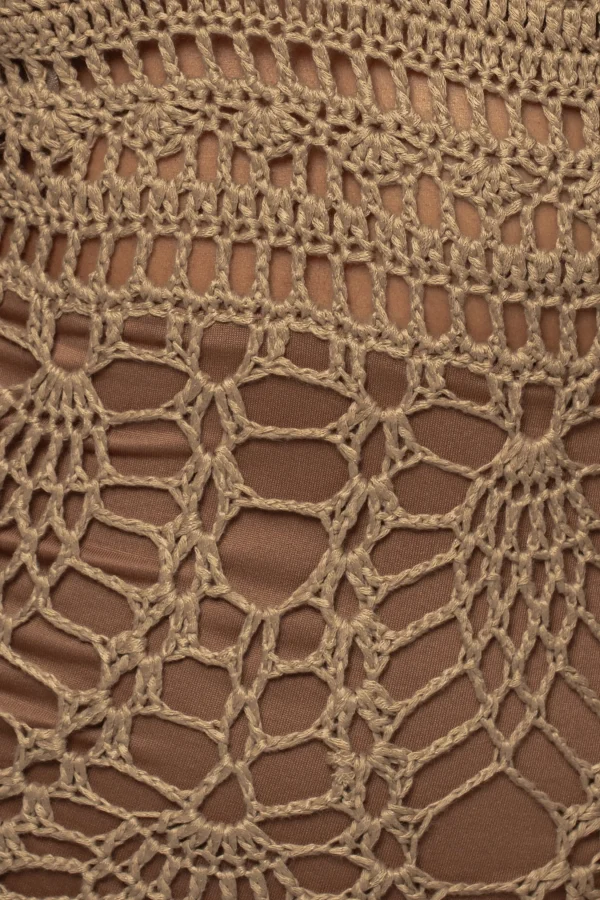JLUXLABEL Mocha Great Escape Crochet Maxi Dress