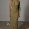 JLUXLABEL Moss Odelia Crinkled Maxi Dress