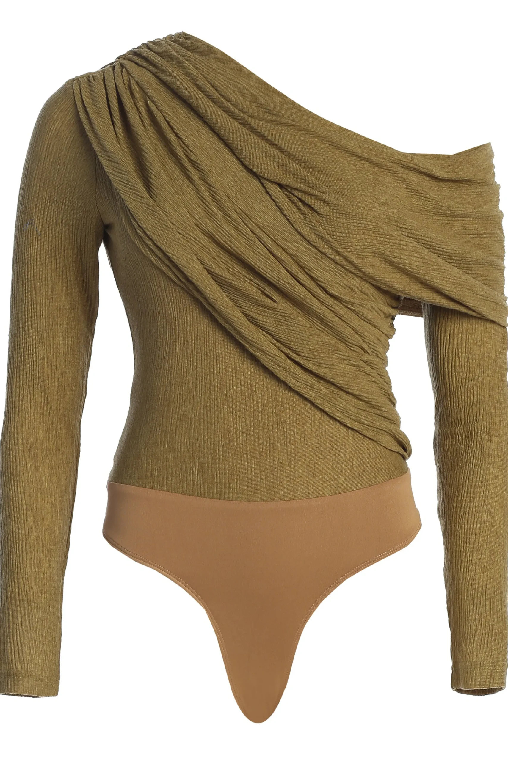 moss_textured_one_shoulde_3.webp JLUXLABEL Moss Textured One Shoulder Bodysuit