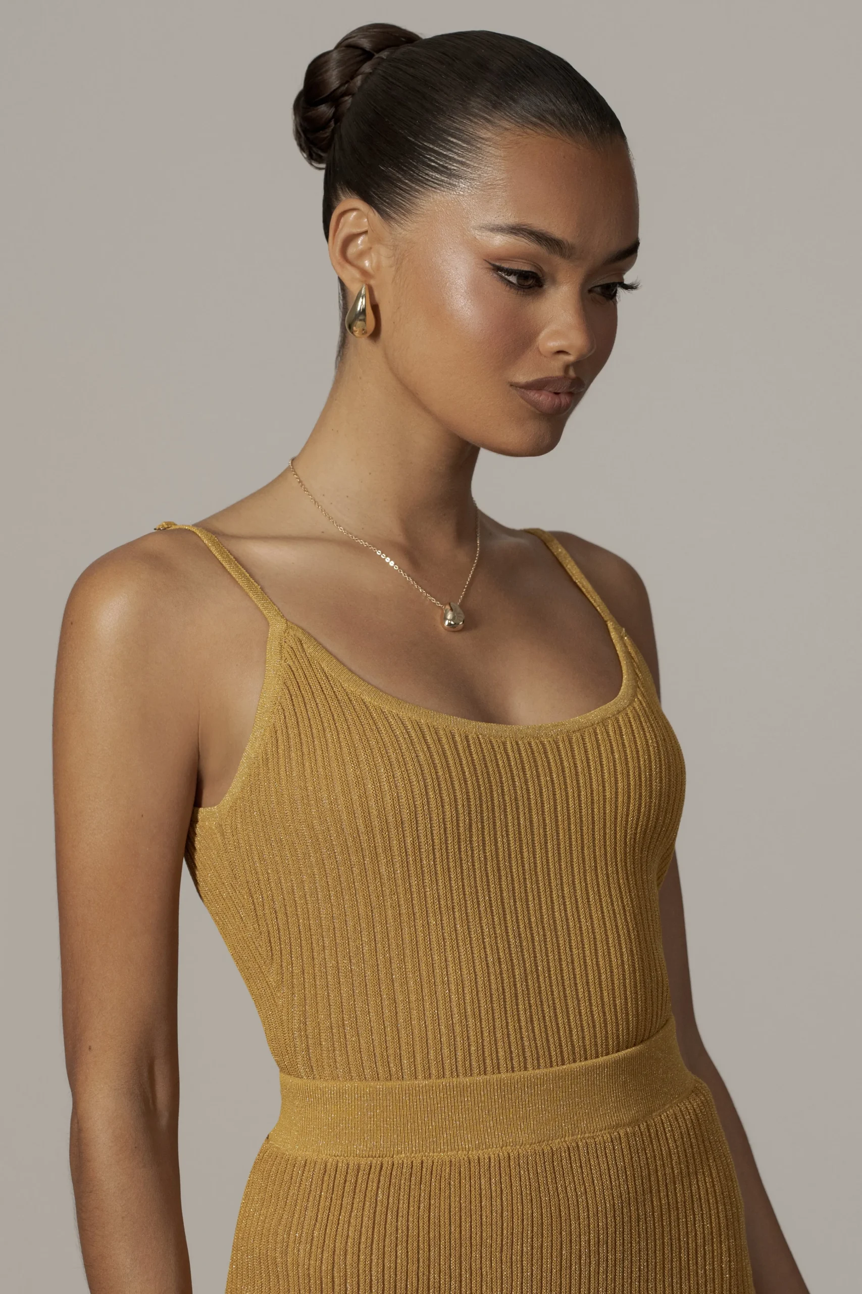 mustard_serena_ribbed_ski_5.webp JLUXLABEL Mustard Serena Ribbed Skirt Set