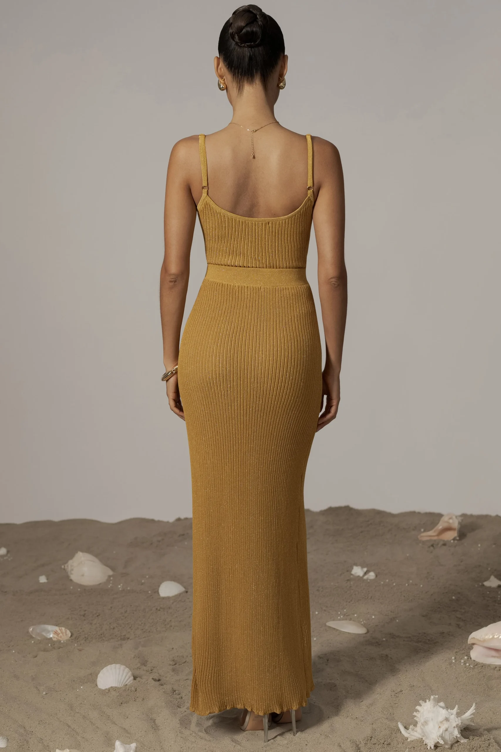 mustard_serena_ribbed_ski_6.webp JLUXLABEL Mustard Serena Ribbed Skirt Set