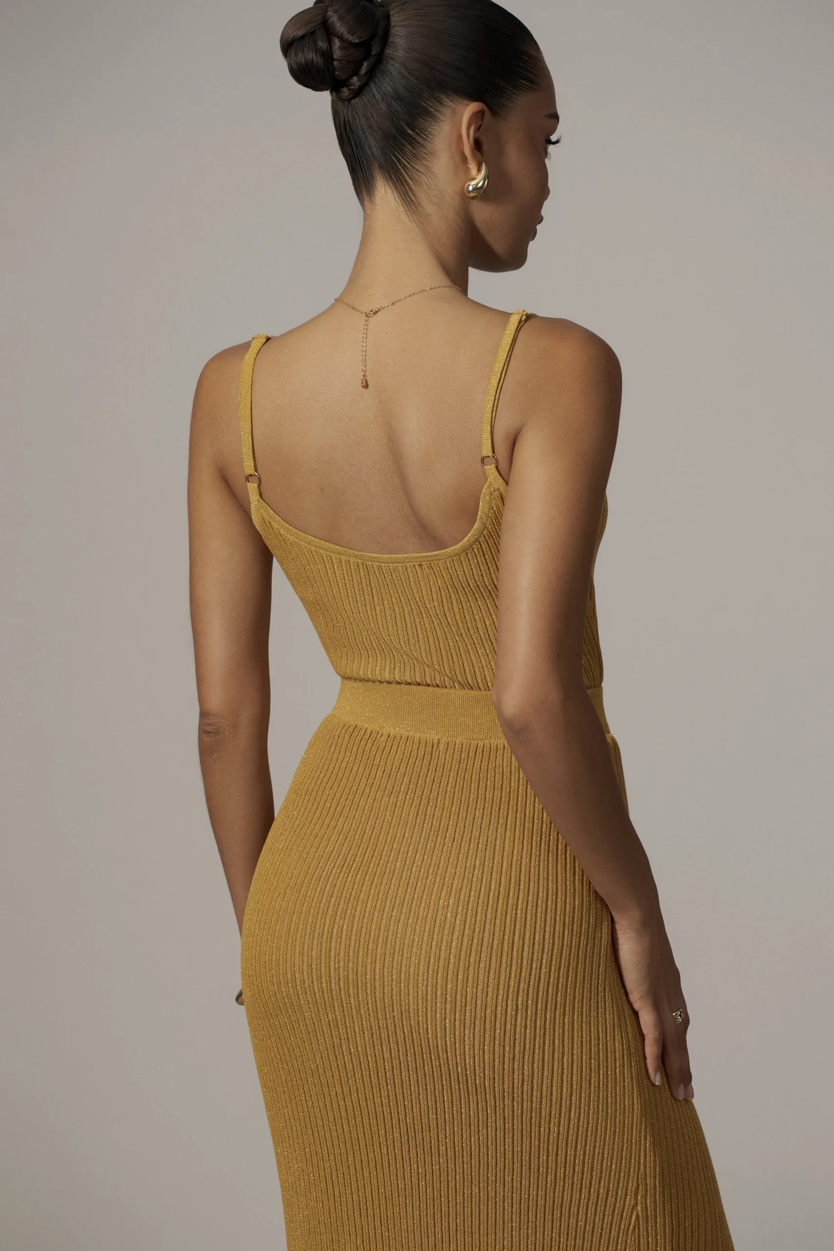 mustard_serena_ribbed_ski_7.webp JLUXLABEL Mustard Serena Ribbed Skirt Set