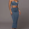 JLUXLABEL NAT  LIV x Denim Eliana Skirt Set