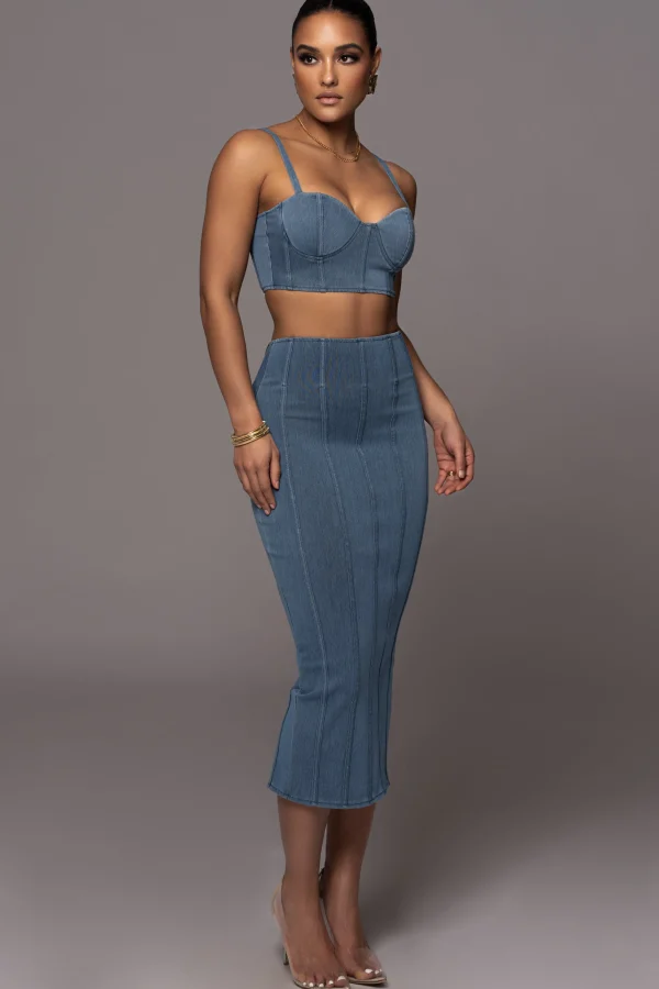 JLUXLABEL NAT LIV x Denim Eliana Skirt Set