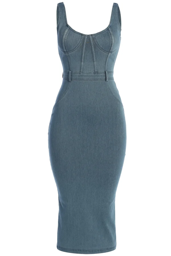 JLUXLABEL NAT LIV x Denim Malika Midi Dress