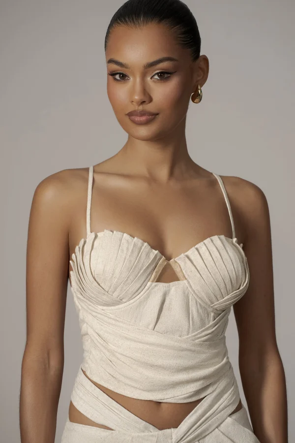 JLUXLABEL Natural Arielle Bustier Top