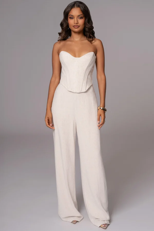 JLUXLABEL Natural Beyond The Sea Linen Corset