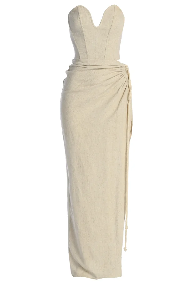JLUXLABEL Natural Destination Linen Skirt Set