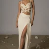 JLUXLABEL Natural Las Olas Linen Skirt