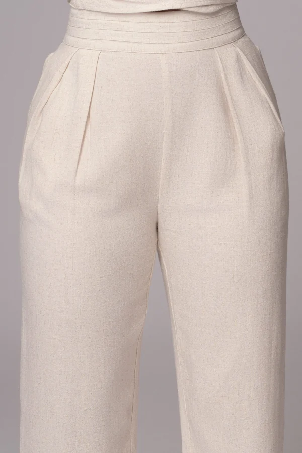 JLUXLABEL Natural Villa Views Linen Trousers