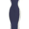 JLUXLABEL Navy Donna Knit Midi Dress