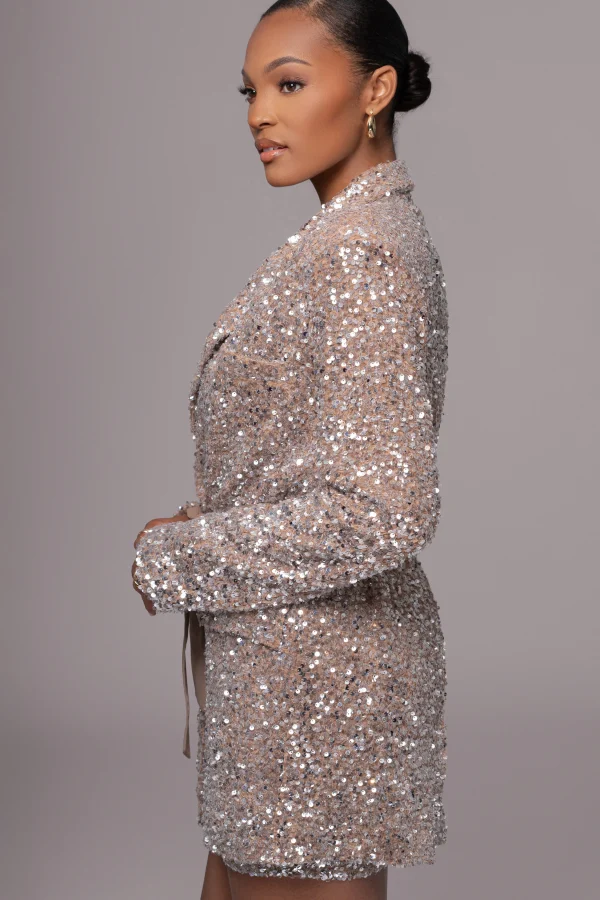 JLUXLABEL Nixie Sequin Oversized Blazer