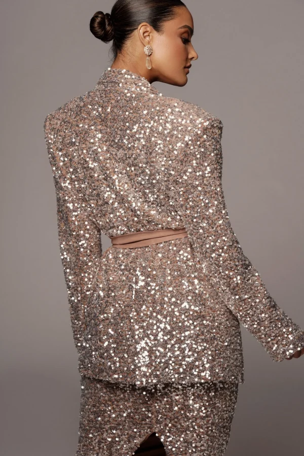 JLUXLABEL Nixie Sequin Oversized Blazer