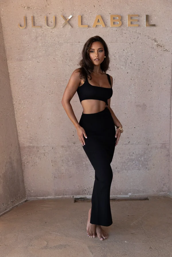 JLUXLABEL Noir Time After Time Dress