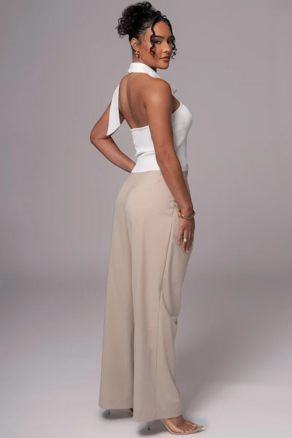 JLUXLABEL Off White Anderson Ribbed Top
