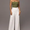 JLUXLABEL Off White Waverly Linen Trousers